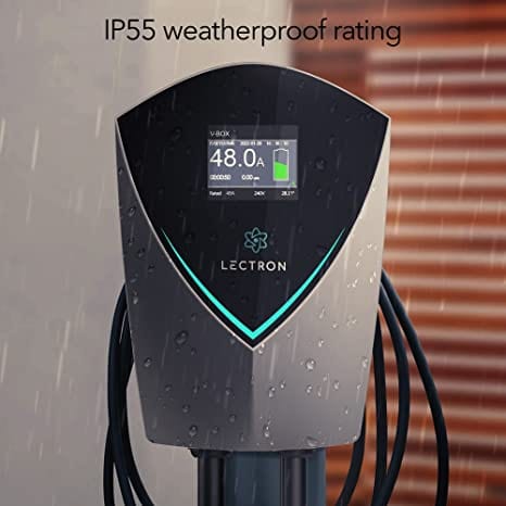 Kies Motorsports — alternate angle of Lectron V-BOX 240V 48A Electric Vehicle (EV) Charging Station With NEMA 14-50 Plug