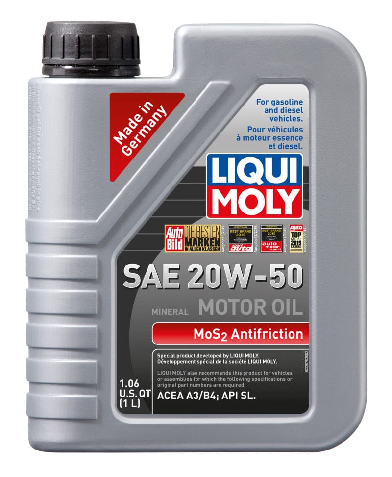 Kies-Motorsports LIQUI MOLY LIQUI MOLY 1L MoS2 Anti-Friction Motor Oil 20W50