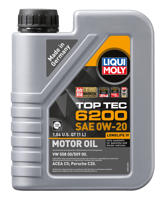 Kies-Motorsports LIQUI MOLY LIQUI MOLY 1L Top Tec 6200 Motor Oil SAE 0W20