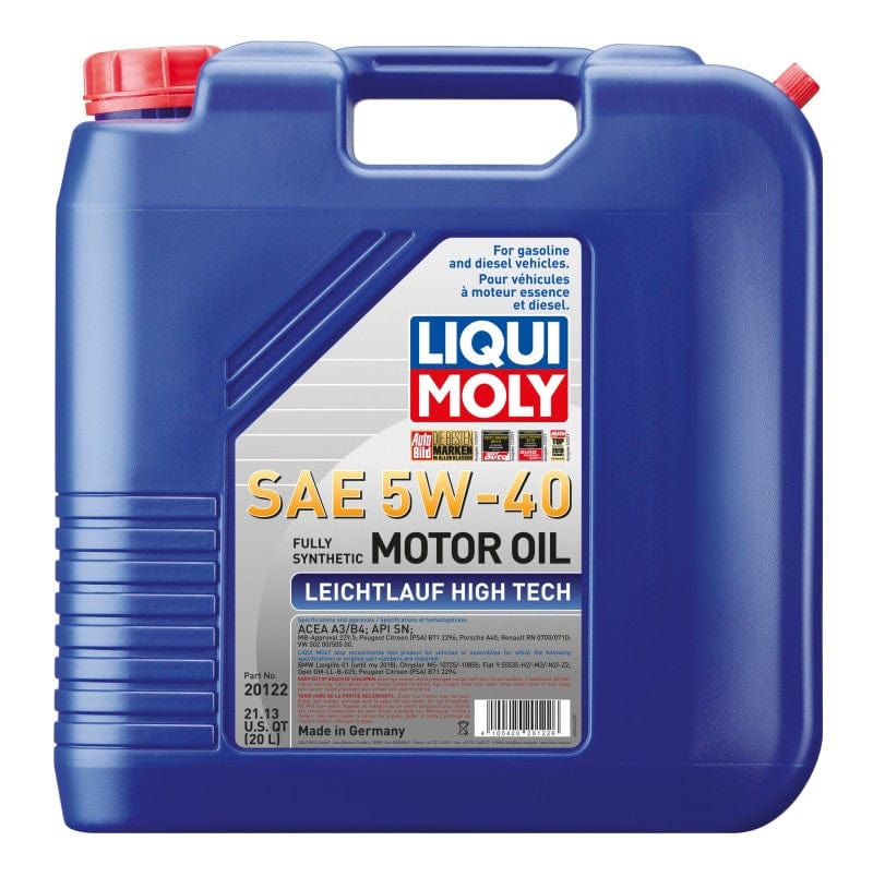 Kies-Motorsports LIQUI MOLY LIQUI MOLY 20L Leichtlauf (Low Friction) High Tech Motor Oil SAE 5W40