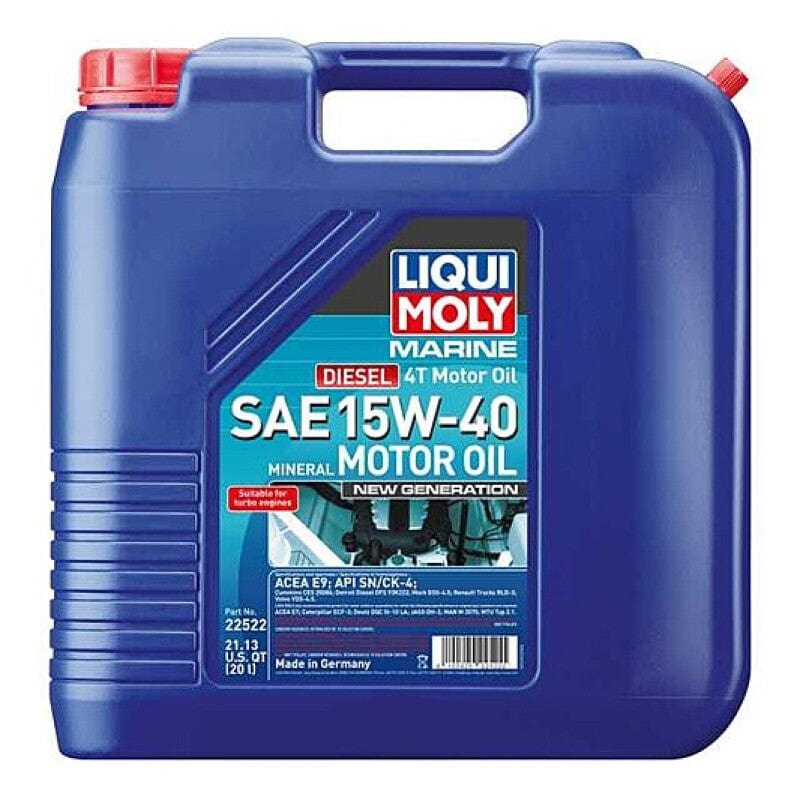 Kies-Motorsports LIQUI MOLY LIQUI MOLY 20L Marine 4T New Generation Motor Oil SAE 15W40