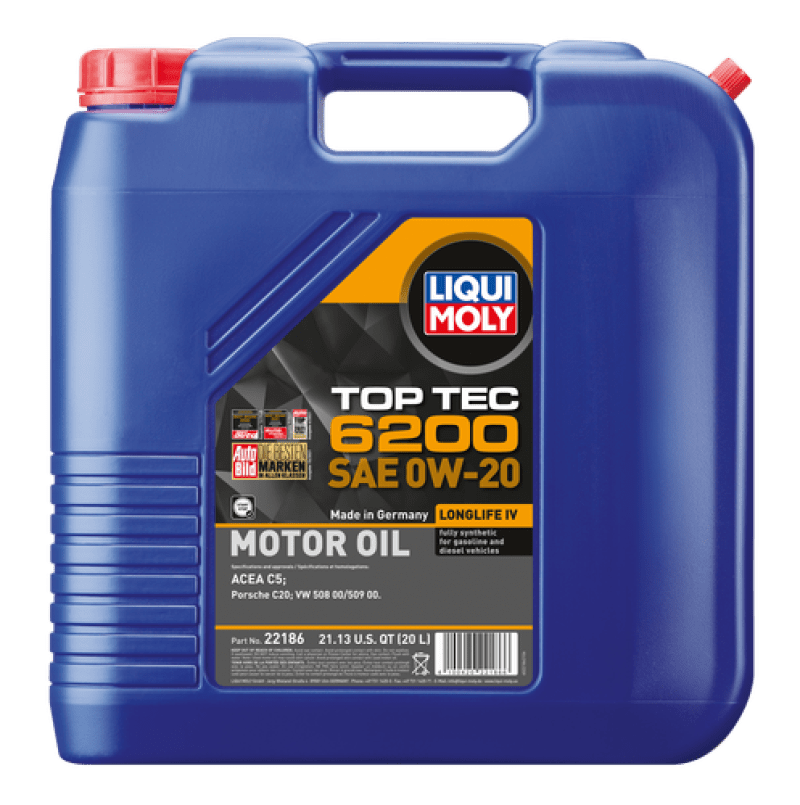 Kies-Motorsports LIQUI MOLY LIQUI MOLY 20L Top Tec 6200 Motor Oil SAE 0W20