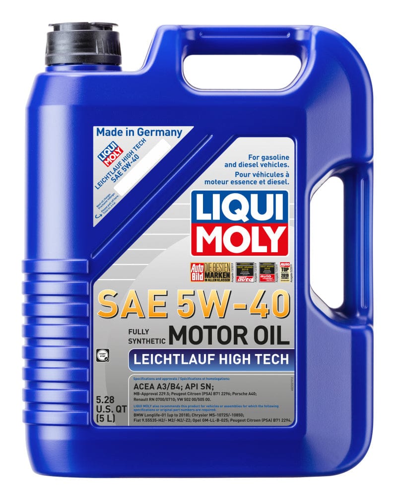 Kies-Motorsports LIQUI MOLY LIQUI MOLY 5L Leichtlauf (Low Friction) High Tech Motor Oil SAE 5W40 Main image