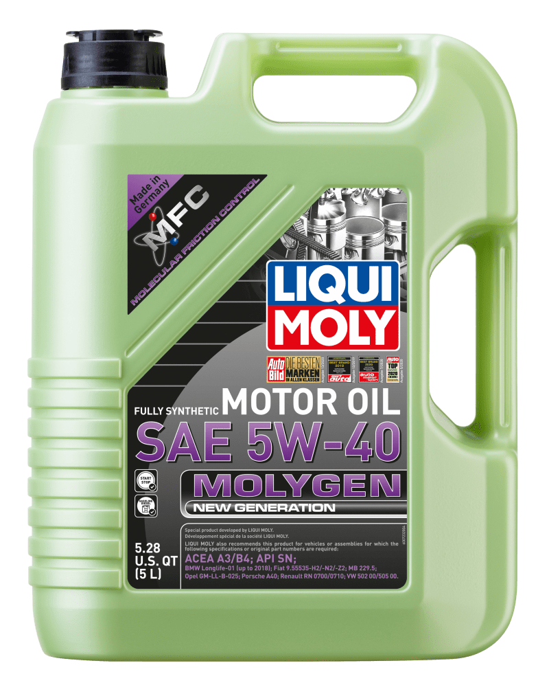 Kies-Motorsports LIQUI MOLY LIQUI MOLY 5L Molygen New Generation Motor Oil SAE 5W40 Main image