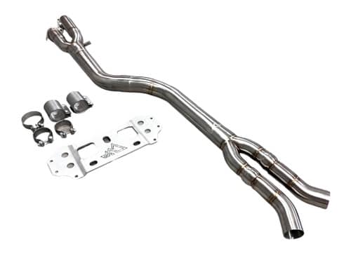 Kies-Motorsports Mastery of Art and Design MAD BMW G87 M2 S58 Non-Resonated Single Midpipe (Brace Included)