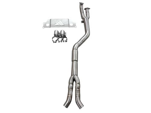 Kies-Motorsports Mastery of Art and Design MAD BMW G87 M2 S58 Resonated Single Midpipe (Brace Included) Main image