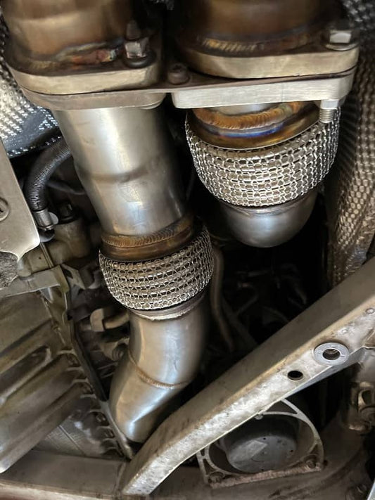 Kies-Motorsports Mastery of Art and Design MAD BMW S55 3.5" Fat Boy Downpipes M2C M3 M4 W/ Flex Section