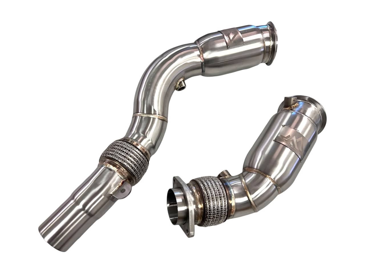 Kies-Motorsports Mastery of Art and Design MAD BMW S55 Catted Downpipes M2C M3 M4 W/ Flex Section