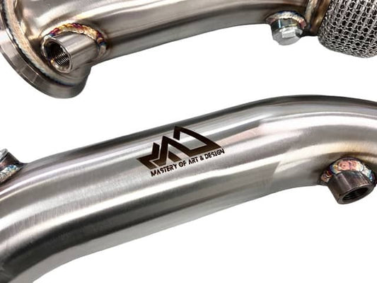 Kies-Motorsports Mastery of Art and Design MAD BMW S55 Downpipes M2C M3 M4 W/ Flex Section