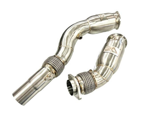 Kies-Motorsports Mastery of Art and Design MAD BMW S55 Resonated Downpipes M2C M3 M4 W/ Flex Section