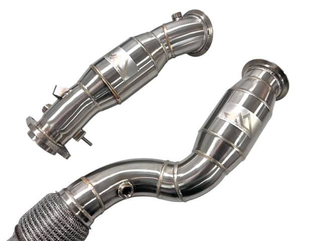 Kies-Motorsports Mastery of Art and Design MAD BMW S58 Catted Downpipes M2 M3 M4 G87 G80 G82 G83 W/ Flex Section