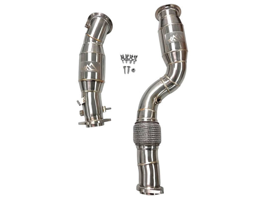 Kies-Motorsports Mastery of Art and Design MAD BMW S58 Catted Downpipes M2 M3 M4 G87 G80 G82 G83 W/ Flex Section