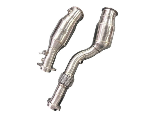 Kies-Motorsports Mastery of Art and Design MAD BMW S58 Catted Downpipes M3 M4 G80 G82 G83 W/ No CEL Guarantee & Flex Section