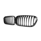 Kies-Motorsports MHC MHC Black BMW F20 & F21 1 Series LCI Single Slat Gloss Black Front Grilles