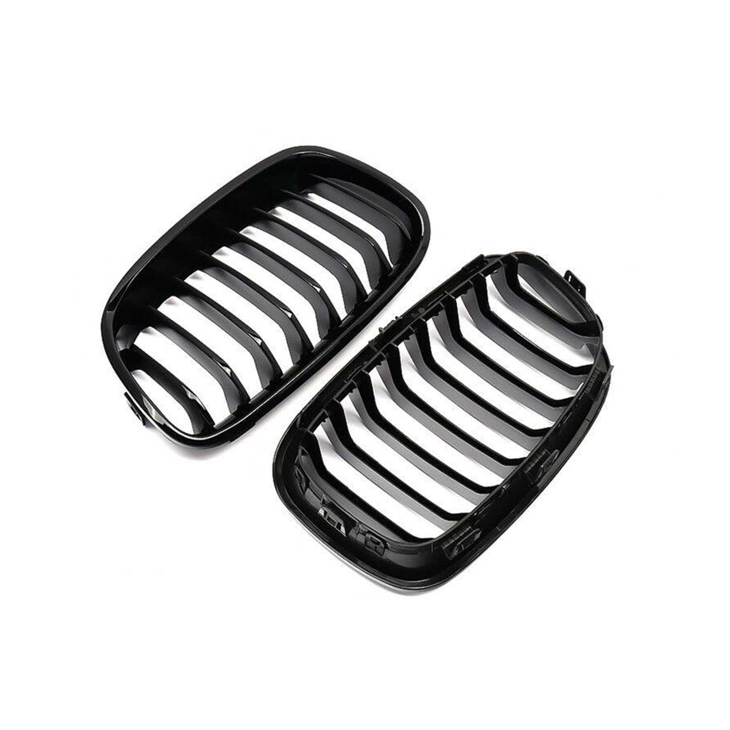MHC Black BMW F20 & F21 1 Series Pre-LCI Gloss Black Single Slat Front Grilles Secondary image