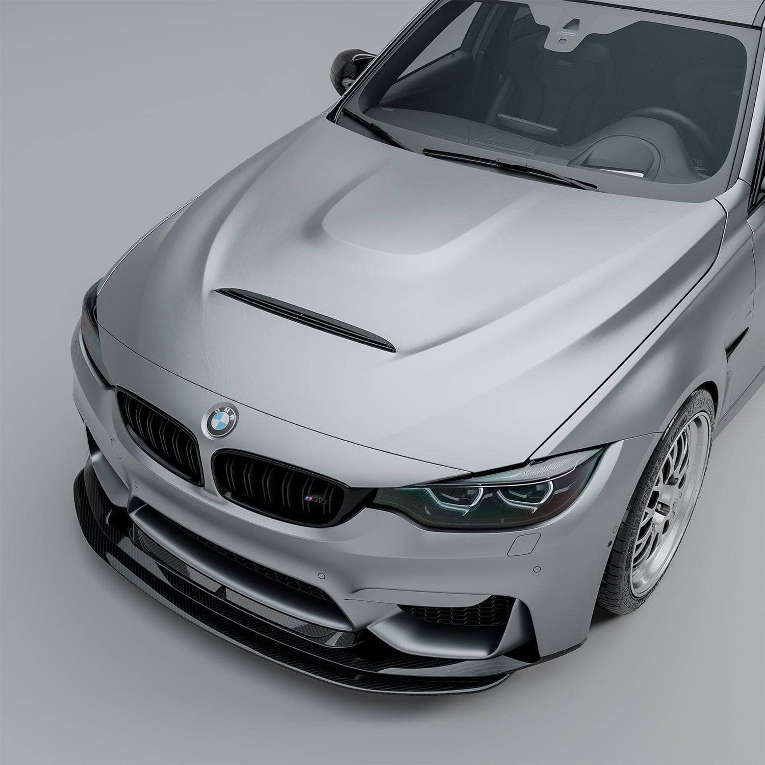MHC+ BMW F80 M3 & F82/F83 M4 GTX Adjustable Front Aero Add On In Pre Preg Carbon Fibre Secondary image