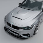 Kies-Motorsports MHC MHC+ BMW F80 M3 & F82/F83 M4 GTX Adjustable Front Aero Add On In Pre Preg Carbon Fibre