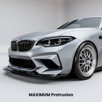 Kies-Motorsports MHC MHC+ BMW F87 M2 & M2 Competition GTX Adjustable Front Aero Add On In Pre Preg Carbon Fibre