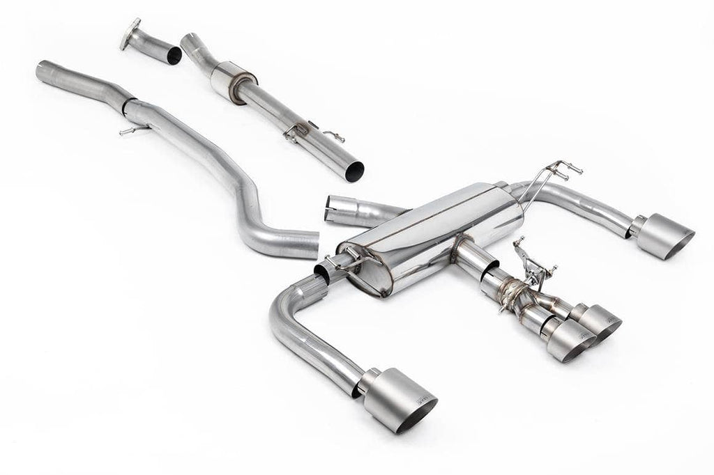 Kies-Motorsports Milltek Milltek 3' Non Resonated Primary Cat Back (Loudest) Systems Brushed Titanium