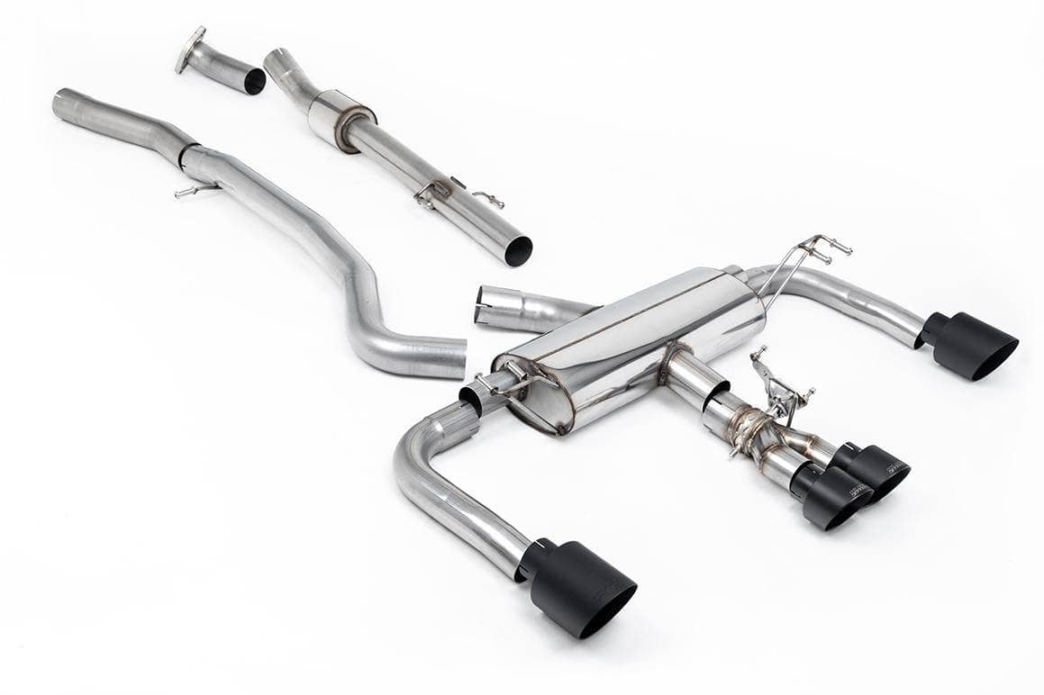 Kies-Motorsports Milltek Milltek 3' Non Resonated Primary Cat Back (Loudest) Systems Cerakote Black