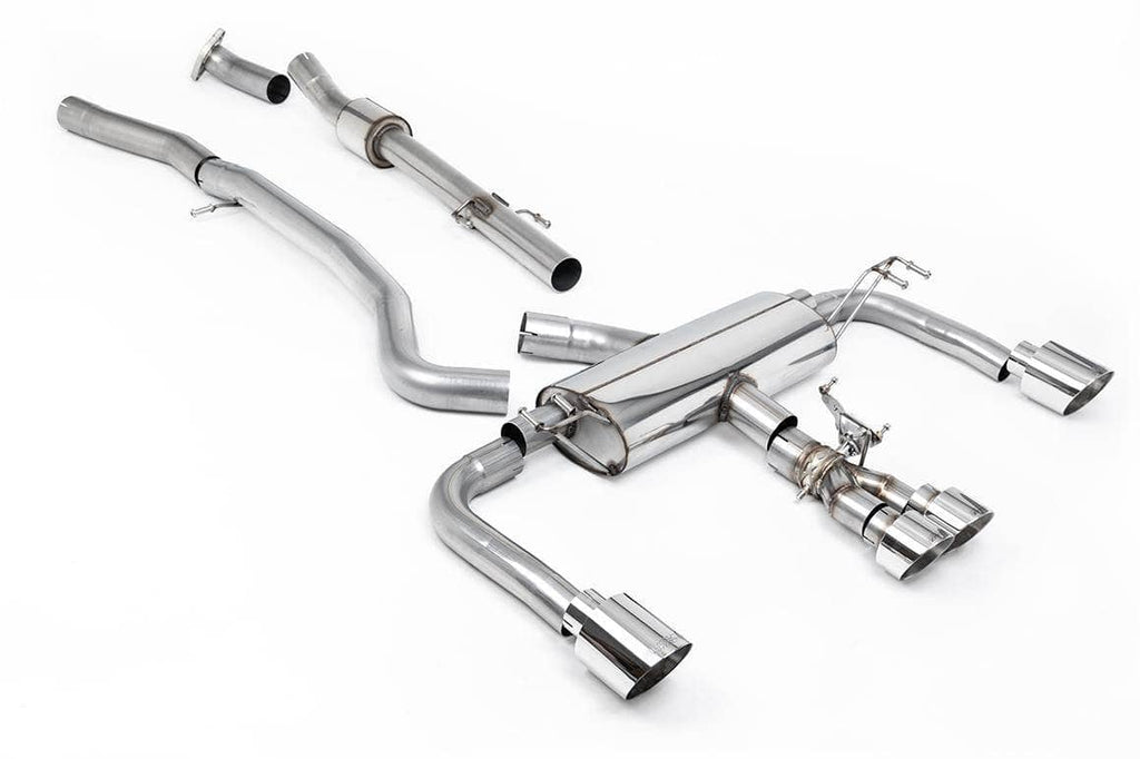 Kies-Motorsports Milltek Milltek 3' Non Resonated Primary Cat Back (Loudest) Systems Polished