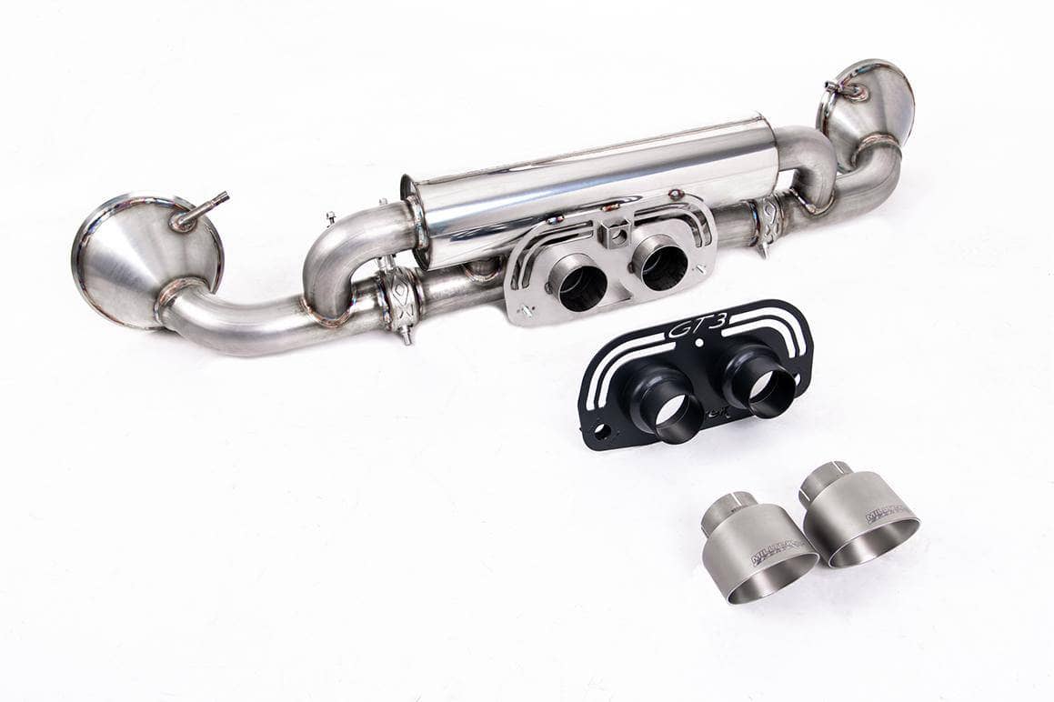 Milltek Porsche Rear Silencer(s) with GT-100 Brushed Titanium Trims Secondary image