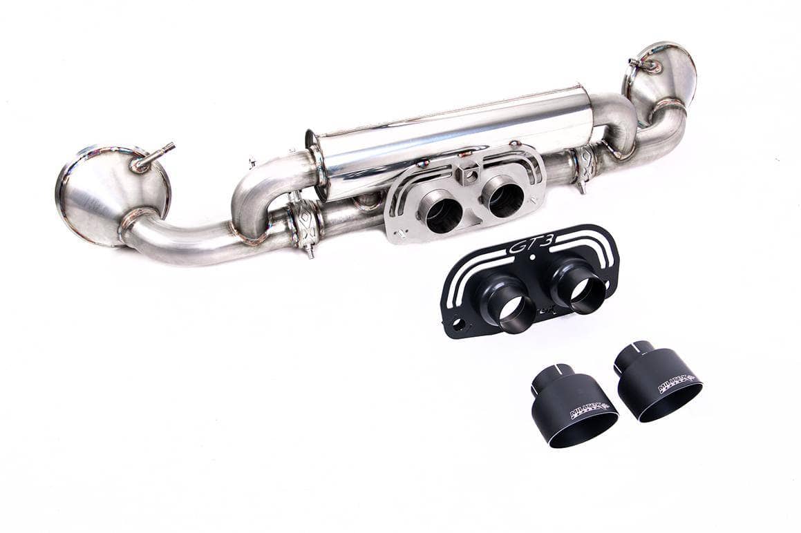 Milltek Porsche Rear Silencer(s) with GT-100 Cerakote Black Trims Secondary image