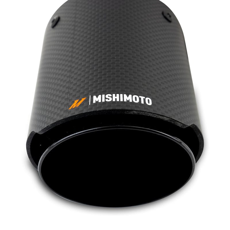 Kies-Motorsports Mishimoto Mishimoto 2x Carbon Fiber Muffler Tip 2.5in Inlet 3.5in Outlet Black