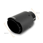 Kies-Motorsports Mishimoto Mishimoto 2x Carbon Fiber Muffler Tip 2.5in Inlet 3.5in Outlet Black