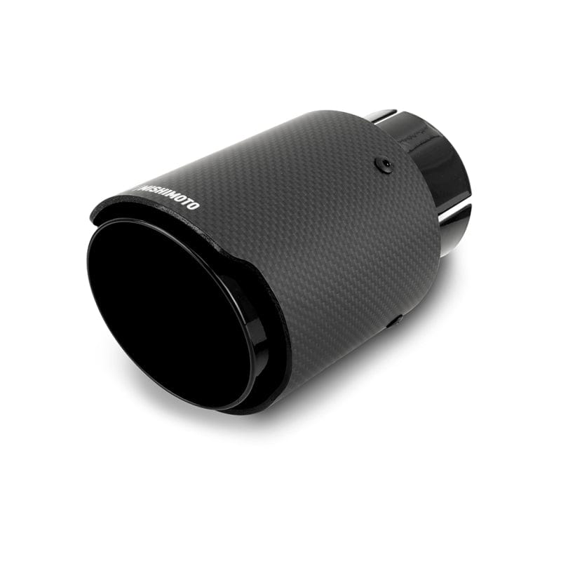 Kies-Motorsports Mishimoto Mishimoto Carbon Fiber Muffler Tip 2.5in Inlet 3.5in Outlet Black Main image