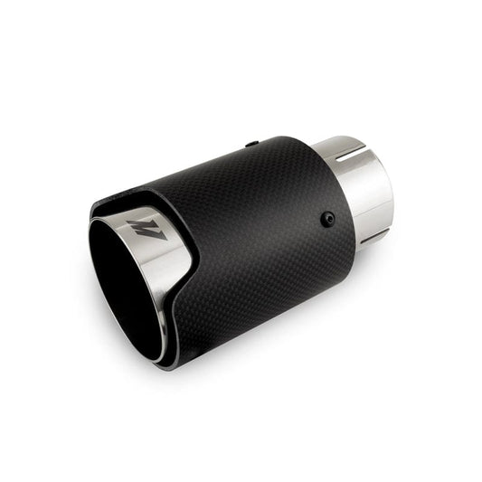 Kies-Motorsports Mishimoto Mishimoto Carbon Fiber Muffler Tip 2.5in Inlet 3.5in Outlet M Polished