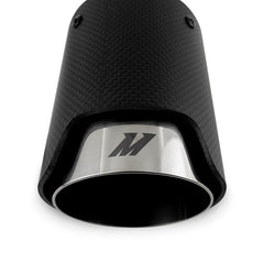 Kies-Motorsports Mishimoto Mishimoto Carbon Fiber Muffler Tip 2.5in Inlet 3.5in Outlet M Polished