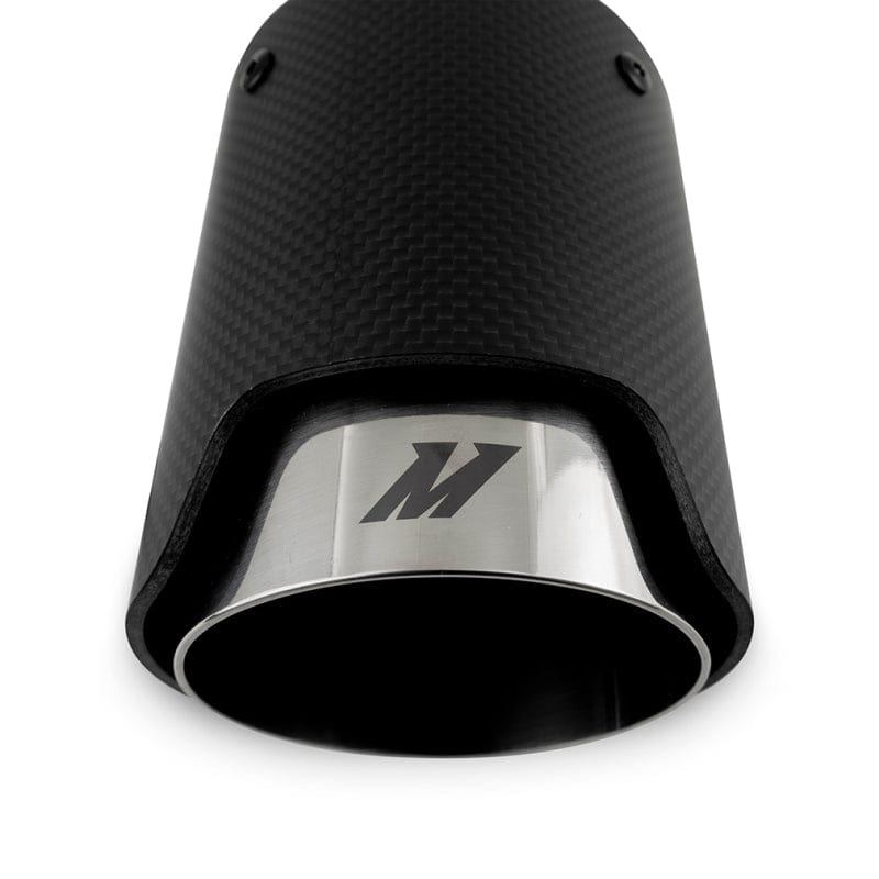 Kies-Motorsports Mishimoto Mishimoto Carbon Fiber Muffler Tip 2.5in Inlet 3.5in Outlet Polished