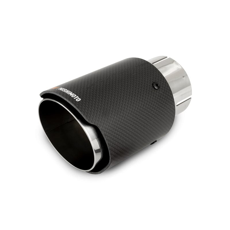 Kies-Motorsports Mishimoto Mishimoto Carbon Fiber Muffler Tip 3in Inlet 4in Outlet Polished Main image