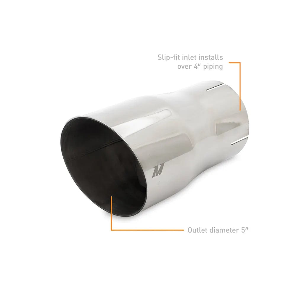Kies-Motorsports Mishimoto Mishimoto Clamo-On Single Wall Exhaust Tip 5in Outlet - Polished Main image