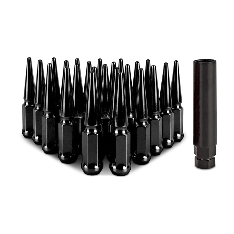 Kies-Motorsports Mishimoto Mishimoto Mishimoto Steel Spiked Lug Nuts M12 x 1.5 24pc Set Black Main image
