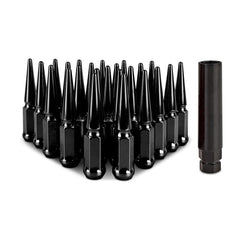 Kies-Motorsports Mishimoto Mishimoto Mishimoto Steel Spiked Lug Nuts M12 x 1.5 24pc Set Black