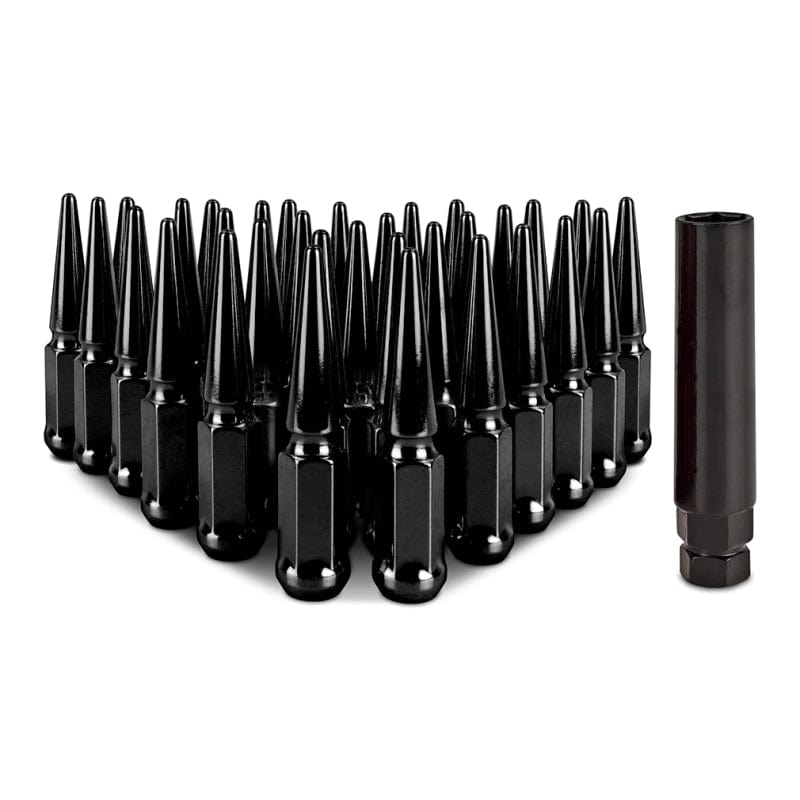 Kies-Motorsports Mishimoto Mishimoto Mishimoto Steel Spiked Lug Nuts M14 x 1.5 32pc Set Black