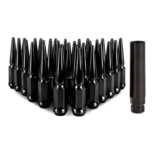 Kies-Motorsports Mishimoto Mishimoto Mishimoto Steel Spiked Lug Nuts M14 x 1.5 32pc Set Black