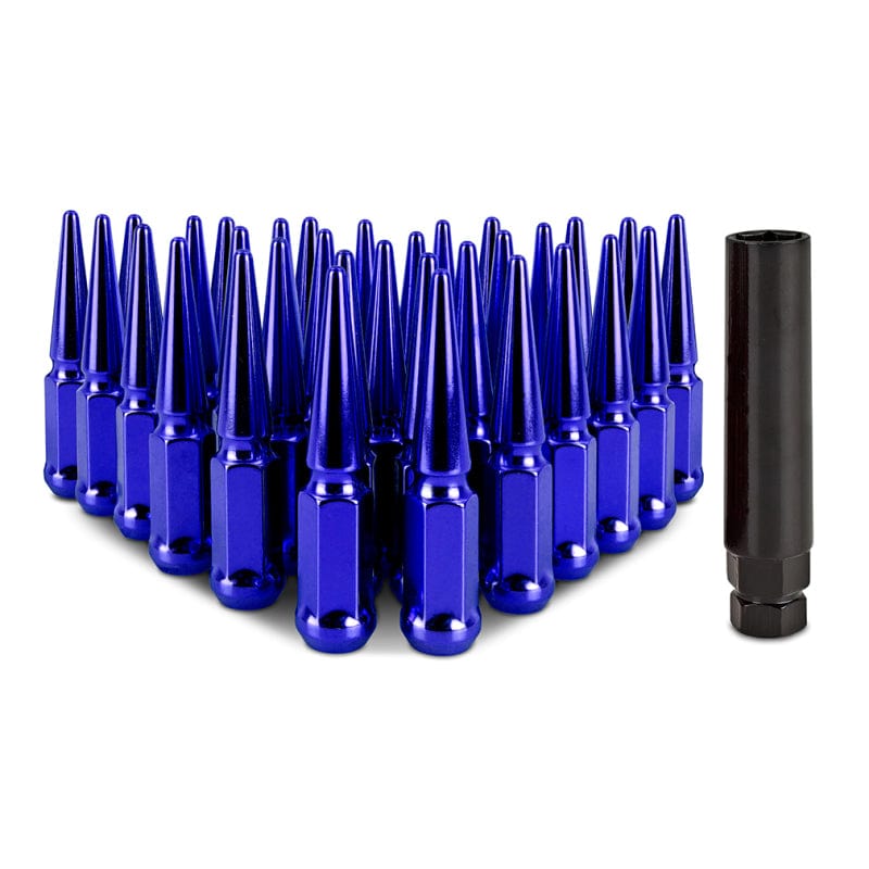 Kies-Motorsports Mishimoto Mishimoto Mishimoto Steel Spiked Lug Nuts M14 x 1.5 32pc Set Blue Main image