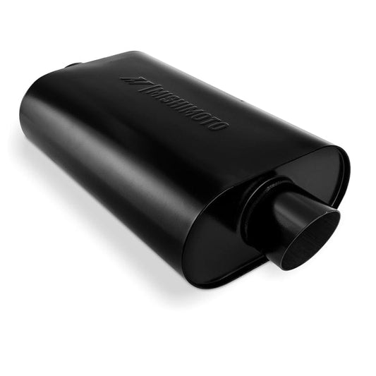 Kies-Motorsports Mishimoto Mishimoto Muffler with 2.5in Center Inlet/Outlet - Angled Tip - Black