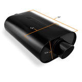 Kies-Motorsports Mishimoto Mishimoto Muffler with 2.5in Center Inlet/Outlet - Angled Tip - Black