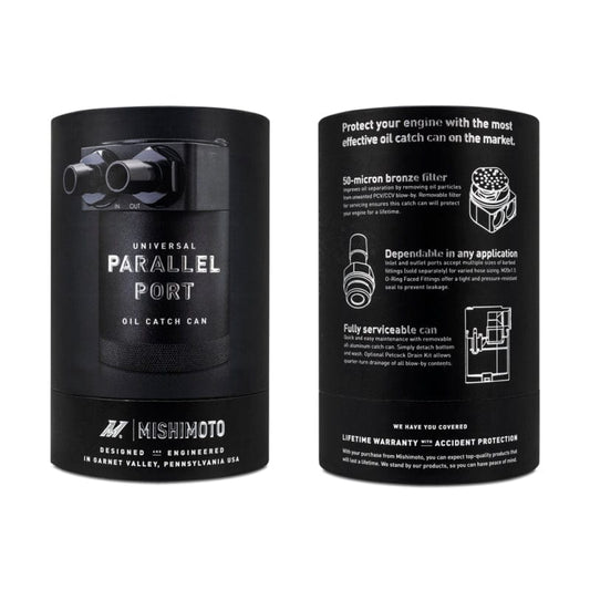 Kies-Motorsports Mishimoto Mishimoto Parallel Port Universal Baffled Oil Catch Can