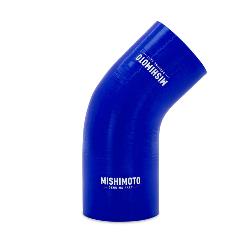 Kies-Motorsports Mishimoto Mishimoto Silicone Reducer Coupler 45 Degree 2.25in to 2.5in - Blue Main image