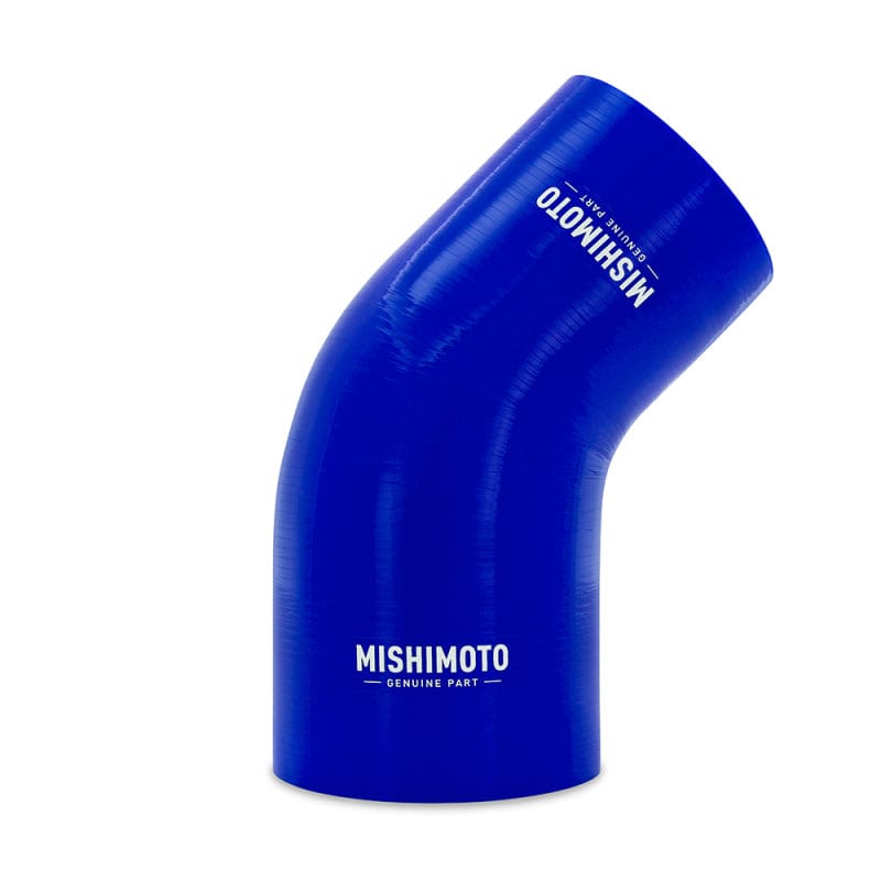 Kies-Motorsports Mishimoto Mishimoto Silicone Reducer Coupler 45 Degree 3in to 3.75in - Blue