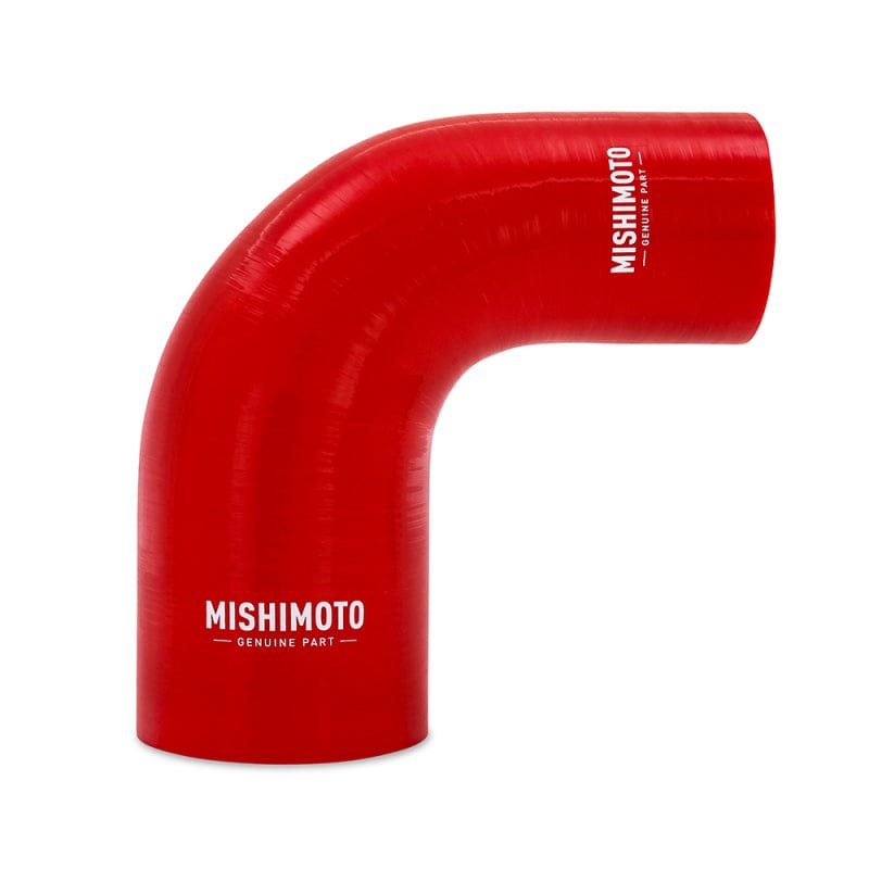 Kies-Motorsports Mishimoto Mishimoto Silicone Reducer Coupler 90 Degree 2.5in to 3in - Red Main image