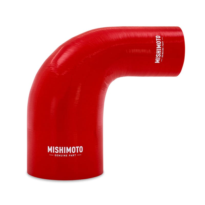 Kies-Motorsports Mishimoto Mishimoto Silicone Reducer Coupler 90 Degree 2.5in to 4in - Red Main image