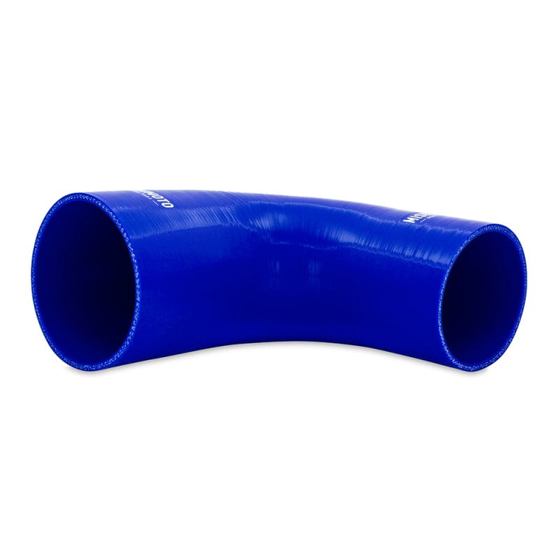 Mishimoto Silicone Reducer Coupler 90 Degree 3in to 4in - Blue Secondary image