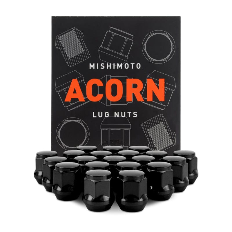 Kies-Motorsports Mishimoto Mishimoto Steel Acorn Lug Nuts M12 x 1.5 - 20pc Set - Black