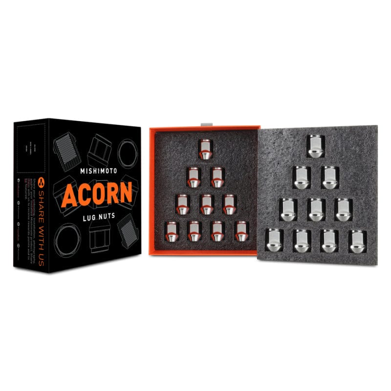 Kies-Motorsports Mishimoto Mishimoto Steel Acorn Lug Nuts M12 x 1.5 - 20pc Set - Chrome